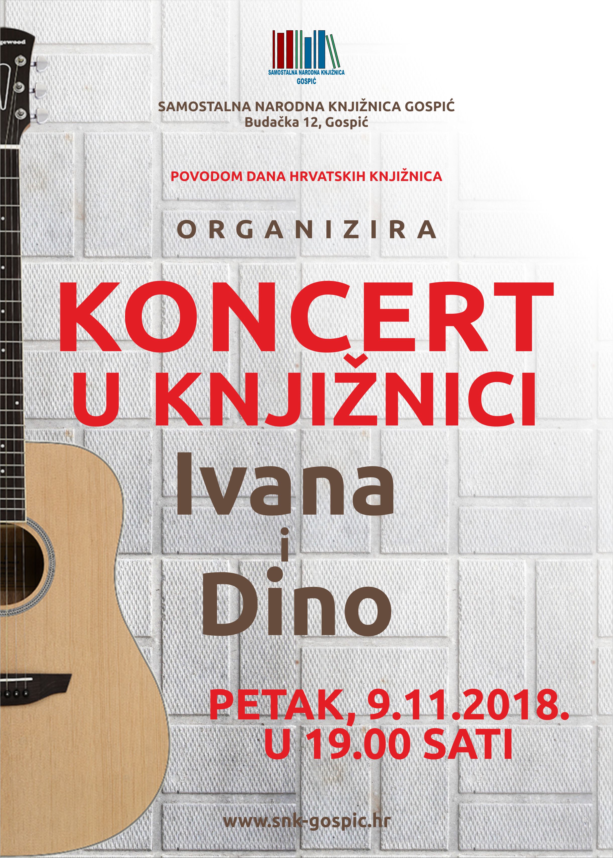 Koncert u Knjižnoici ” Ivana i Dino