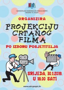 SNK organizira projeciju crtanog filma po izboru posjetitelja