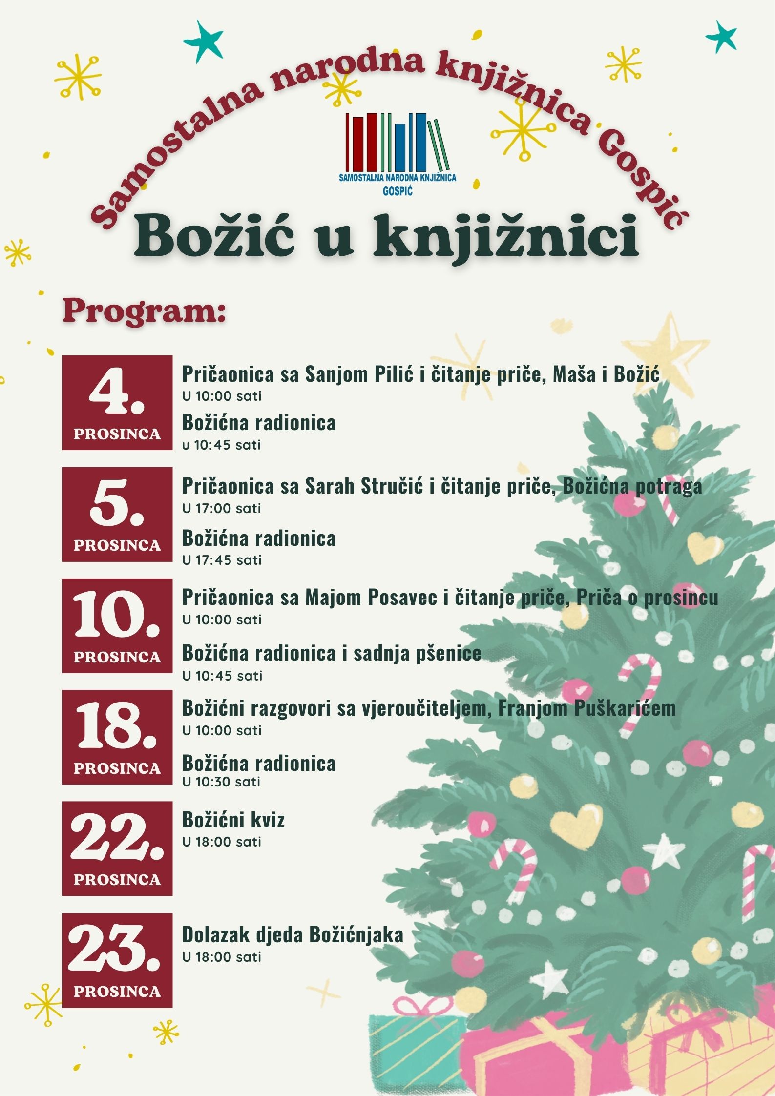 Pročitajte više o članku Božić u knjižnici – prosinac u Samostalnoj narodnoj knjižnici Gospić!