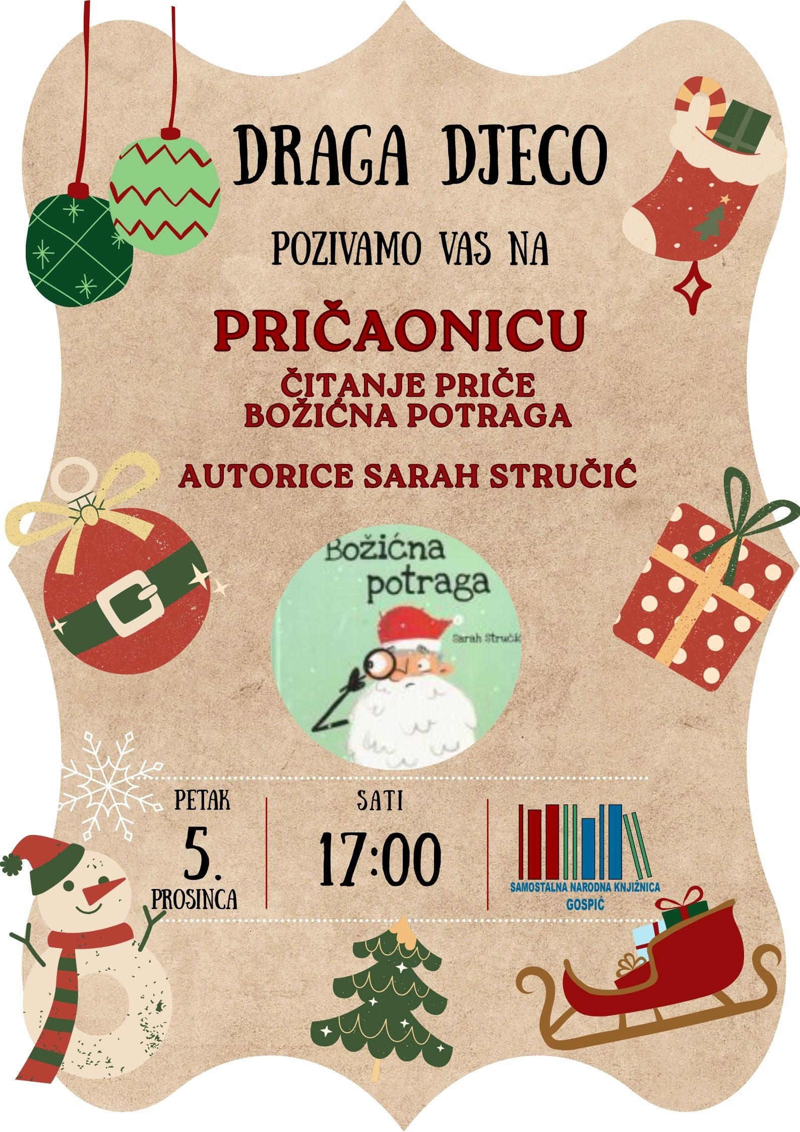 Pročitajte više o članku Božićna pričaonica i igraonica